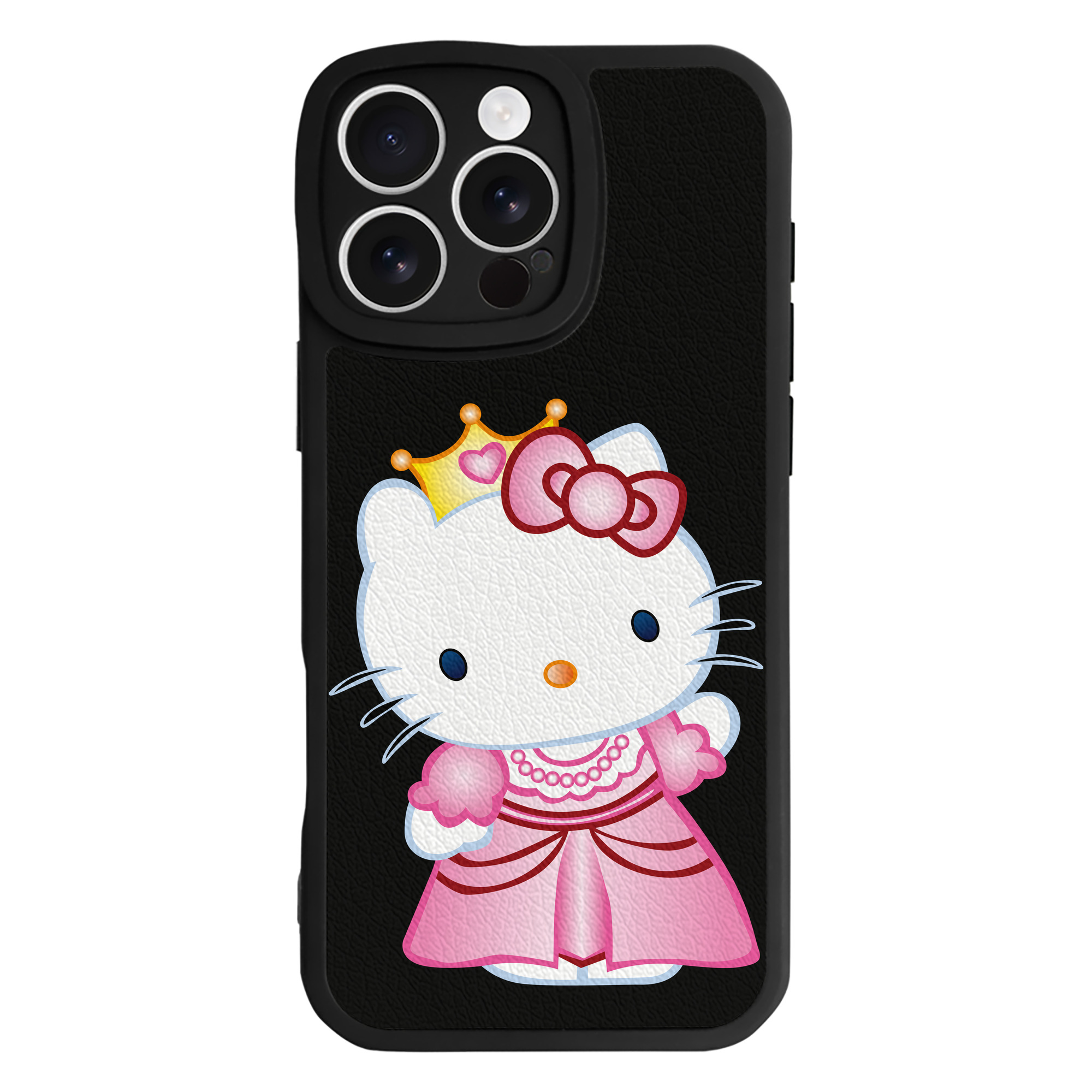 （画像用） Hello Kitty ハローキティ 【iPhone 16シリーズ対応】シリコンスマホケース（レザー調） 材質：シリコン